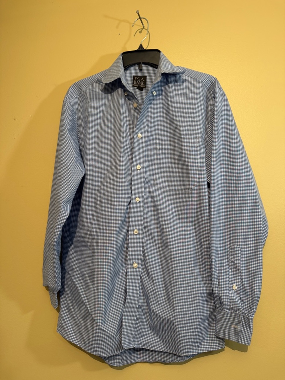 Jos. A. Bank Light Blue Gingham Dress Shirt